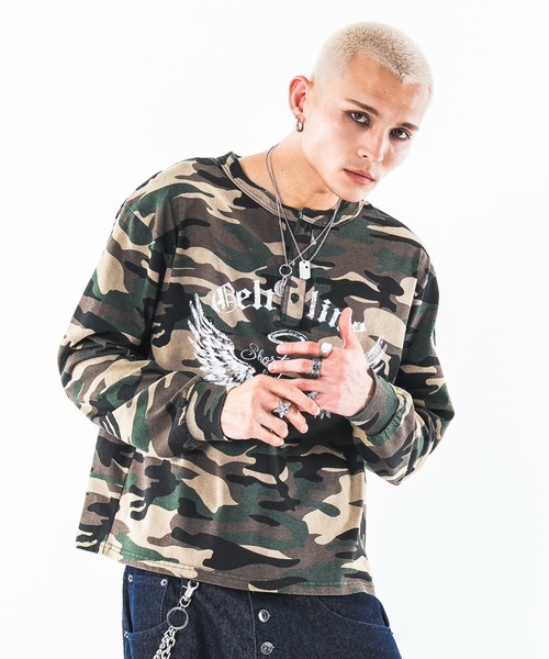 SHORT ROUND(ショートラウンド)の「SHORT ROUND/【26年秋冬新作】グラフィックヘンリーネックT(Tシャツ/カットソー・メンズ・ブラック系その他/その他1/ホワイト・MEDIUM/LARGE)」の4枚目の写真