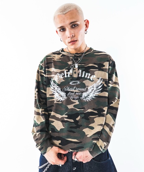 SHORT ROUND(ショートラウンド)の「SHORT ROUND/【26年秋冬新作】グラフィックヘンリーネックT(Tシャツ/カットソー・メンズ・ブラック系その他/その他1/ホワイト・MEDIUM/LARGE)」の6枚目の写真
