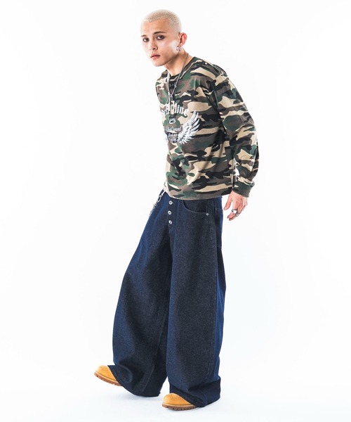 SHORT ROUND(ショートラウンド)の「SHORT ROUND/【26年秋冬新作】グラフィックヘンリーネックT(Tシャツ/カットソー・メンズ・ブラック系その他/その他1/ホワイト・MEDIUM/LARGE)」の8枚目の写真
