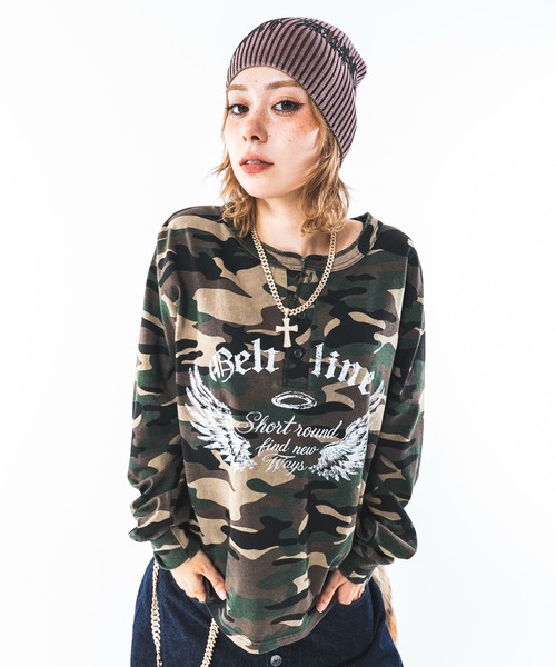 SHORT ROUND(ショートラウンド)の「SHORT ROUND/【26年秋冬新作】グラフィックヘンリーネックT(Tシャツ/カットソー・メンズ・ブラック系その他/その他1/ホワイト・MEDIUM/LARGE)」の11枚目の写真