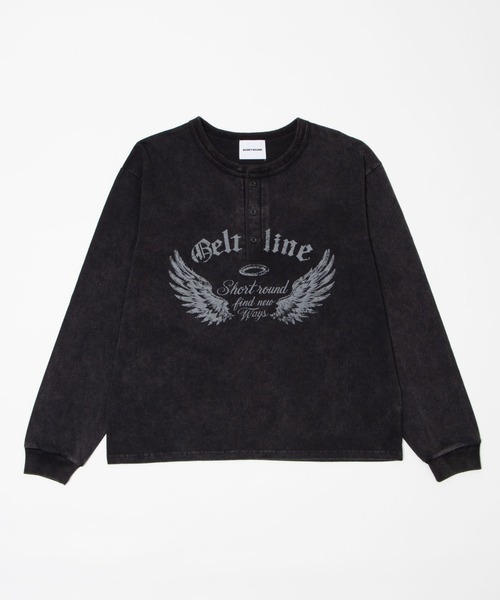 SHORT ROUND(ショートラウンド)の「SHORT ROUND/【26年秋冬新作】グラフィックヘンリーネックT(Tシャツ/カットソー・メンズ・ブラック系その他/その他1/ホワイト・MEDIUM/LARGE)」の15枚目の写真
