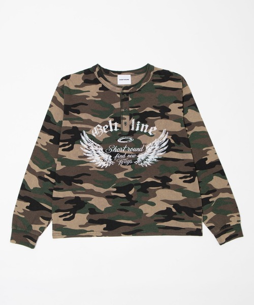 SHORT ROUND(ショートラウンド)の「SHORT ROUND/【26年秋冬新作】グラフィックヘンリーネックT(Tシャツ/カットソー・メンズ・ブラック系その他/その他1/ホワイト・MEDIUM/LARGE)」の16枚目の写真