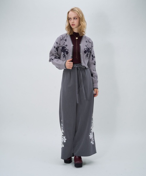 HARE(ハレ)の「モールガラショートカーディガン(HARE)(カーディガン/ボレロ・レディース・グリーン/ブラック/ライトグレー/グレー・FREE)」の11枚目の写真