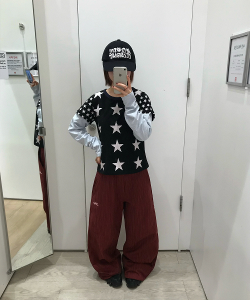 TANSANMAGNESIUM(タンサン マグネシウム)の「スターレイヤードロングスリーブ(ブラック)(Tシャツ/カットソー・レディース・その他・FREE)」の8枚目の写真