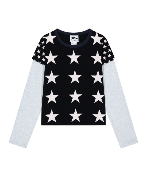TANSANMAGNESIUM(タンサン マグネシウム)の「スターレイヤードロングスリーブ(ブラック)(Tシャツ/カットソー・レディース・その他・FREE)」の6枚目の写真