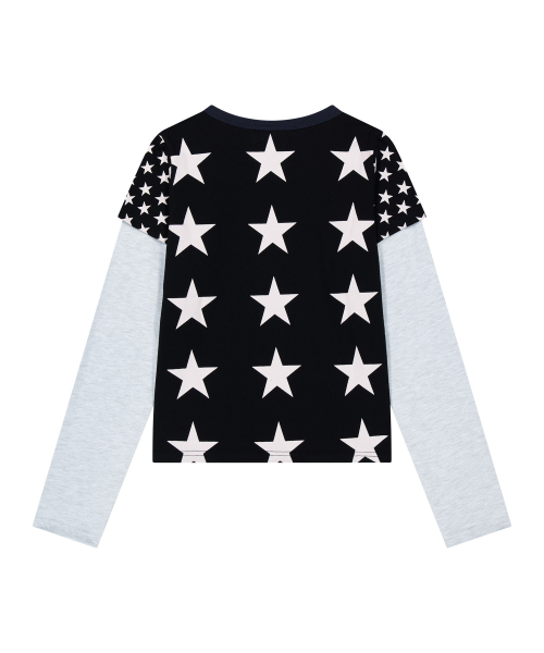 TANSANMAGNESIUM(タンサン マグネシウム)の「スターレイヤードロングスリーブ(ブラック)(Tシャツ/カットソー・レディース・その他・FREE)」の5枚目の写真