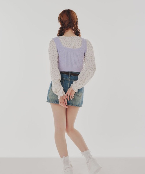amuiil(アムイル)の「Denim Short Skirt(デニムスカート・レディース・ライトブルー/ブルー・FREE)」の6枚目の写真