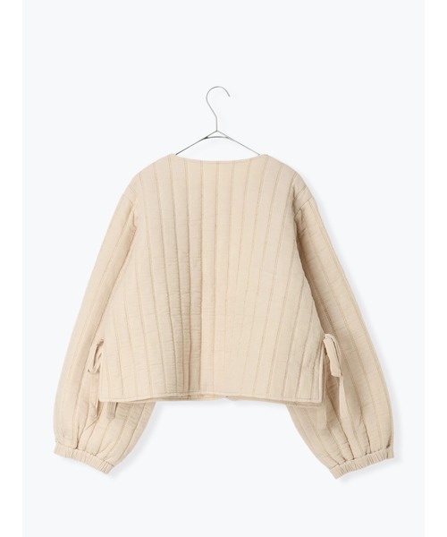 TSUHARU by Samansa Mos2(ツハルバイサマンサモスモス)の「【ecru×brown collection】キルトジャケット(ノーカラージャケット・レディース・ブラウン/ベージュ系その他・F)」の7枚目の写真