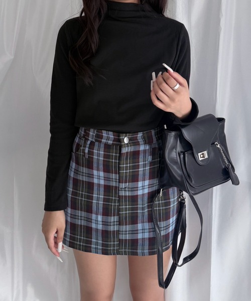 merrylatte(メリーラテ)の「裏起毛 ハイネック 長袖カットソー あったか トップス(Tシャツ/カットソー・レディース・ブラック・FREE)」の3枚目の写真