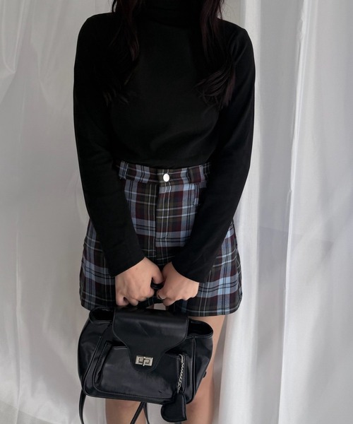 merrylatte(メリーラテ)の「裏起毛 ハイネック 長袖カットソー あったか トップス(Tシャツ/カットソー・レディース・ブラック・FREE)」の7枚目の写真