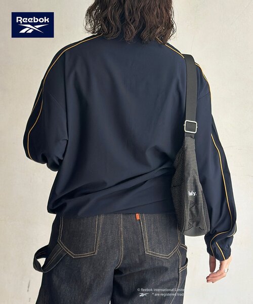 Reebok（リーボック）の「【Reebok】TRトラックジャケット（ブルゾン・メンズ・ネイビー/ブラック/アイボリー・MEDIUM/LARGE）」の6枚目の写真