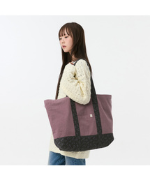 VINTAGE FLORAL TOTE BAG, PURPLE