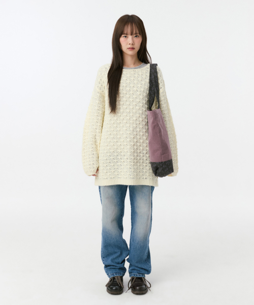 OHESHIO（オヘシオ）の「VINTAGE FLORAL TOTE BAG, PURPLE（トートバッグ・レディース・その他・FREE）」の8枚目の写真