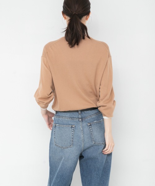 URBAN RESEARCH（アーバンリサーチ）の「ウールブレンドレイヤードデザインニット（ニット/セーター・レディース・グレー/ボルドー/ベージュ・FREE）」の10枚目の写真
