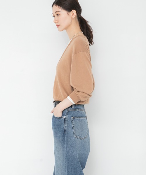 URBAN RESEARCH（アーバンリサーチ）の「ウールブレンドレイヤードデザインニット（ニット/セーター・レディース・グレー/ボルドー/ベージュ・FREE）」の9枚目の写真