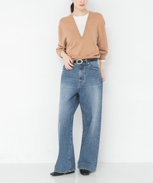 URBAN RESEARCH（アーバンリサーチ）の「ウールブレンドレイヤードデザインニット（ニット/セーター・レディース・グレー/ボルドー/ベージュ・FREE）」の11枚目の写真