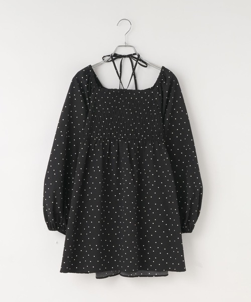 LOWRYS FARM(ローリーズファーム)の「ペプラムチュニックブラウス 1064959(シャツ/ブラウス・レディース・ブラック/アイボリー・FREE)」の4枚目の写真