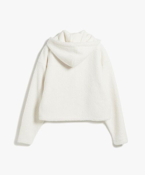 tommy jeans（トミー ジーンズ）の「【ZOZO限定】フラッグロゴ シェルパフリース ジップアップパーカー（スウェット・レディース・ブラック/ホワイト・SMALL/MEDIUM/X-SMALL）」の3枚目の写真