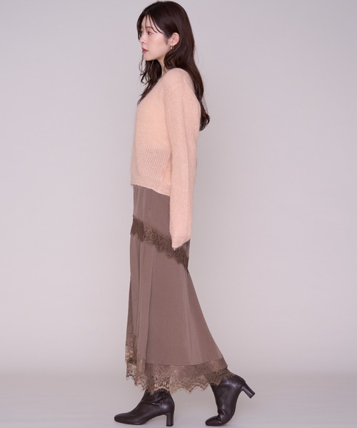 MISCH MASCH（ミッシュマッシュ）の「2026秋冬新作 ルーズシルエットニット（ニット/セーター・レディース・ピンク/ホワイト・ﾌﾘ-）」の20枚目の写真