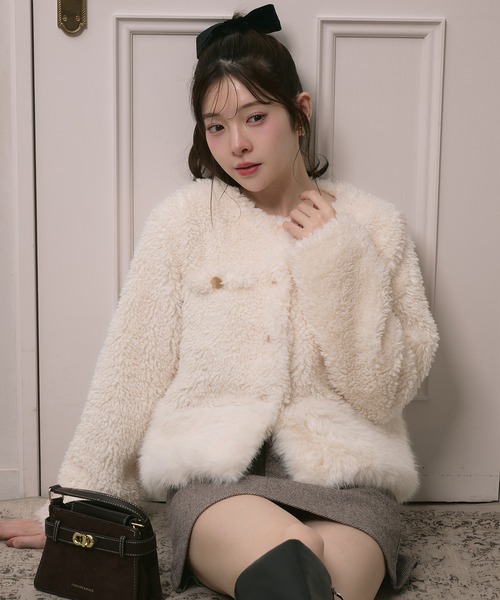 セール】poodle fur coat / プードルファーコート（その他アウター