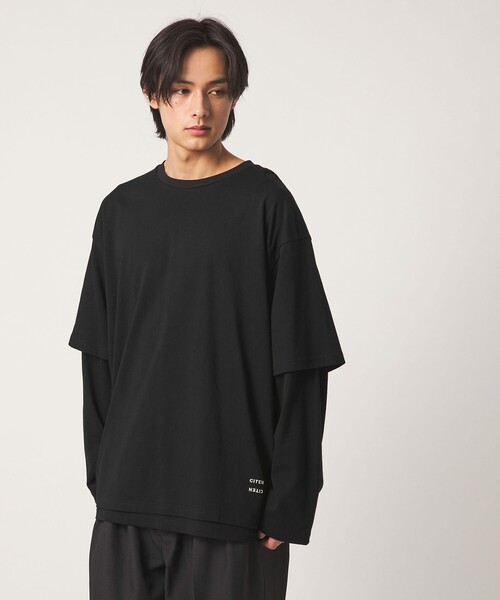 CITEN(シテン)の「<CITEN>レイヤードT(Tシャツ/カットソー・メンズ・ホワイト/ブラック・M/L)」の5枚目の写真