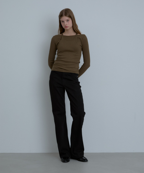 CCOMA（コンマ）の「CMJ36 ソフトブラックフレアパンツ（デニムパンツ・レディース・その他・SMALL/MEDIUM/LARGE）」の4枚目の写真