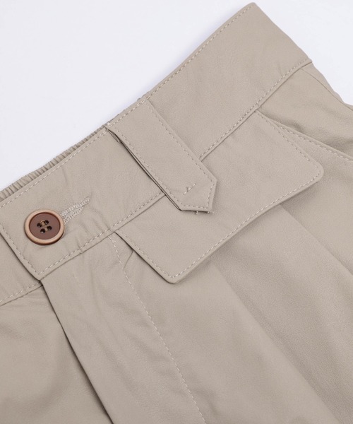 AMELY(エミリー)の「ベルト付き レザーライクロングスカート/Aライン/バックゴム(スカート・レディース・ブラウン/ベージュ/ブラック・L/M)」の18枚目の写真