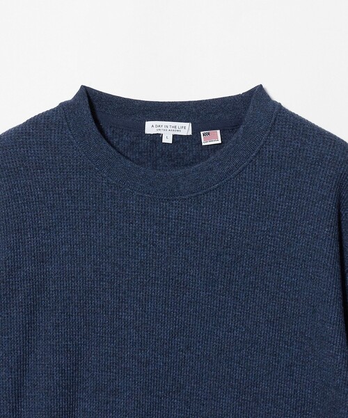 A DAY IN THE LIFE UNITED ARROWS(アデイインザライフユナイテッドアローズ)の「USAコットン ピーチ ワッフル リラックスカットソー<A DAY IN THE LIFE>(Tシャツ/カットソー・メンズ・ブラック/ホワイト/ライトグレー/レッド/ネイビー・XL/L/M/S)」の7枚目の写真