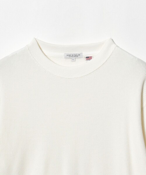 A DAY IN THE LIFE UNITED ARROWS(アデイインザライフユナイテッドアローズ)の「USAコットン ピーチ ワッフル リラックスカットソー<A DAY IN THE LIFE>(Tシャツ/カットソー・メンズ・ブラック/ホワイト/ライトグレー/レッド/ネイビー・XL/L/M/S)」の11枚目の写真