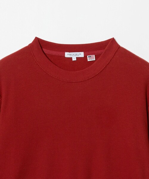 A DAY IN THE LIFE UNITED ARROWS(アデイインザライフユナイテッドアローズ)の「USAコットン ピーチ ワッフル リラックスカットソー<A DAY IN THE LIFE>(Tシャツ/カットソー・メンズ・ブラック/ホワイト/ライトグレー/レッド/ネイビー・XL/L/M/S)」の17枚目の写真
