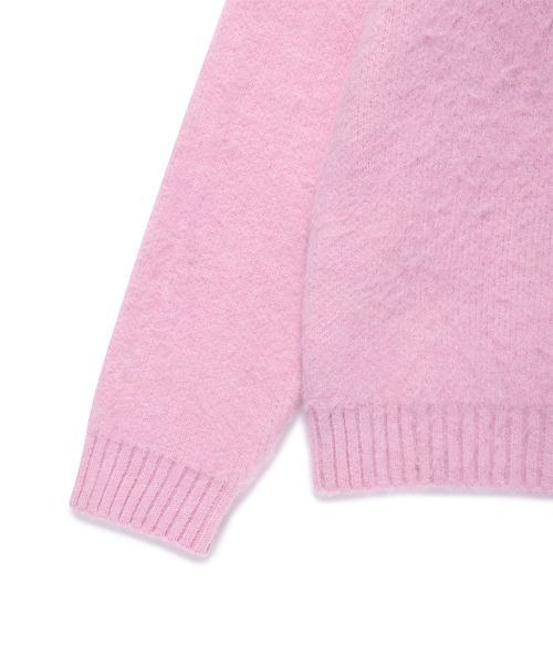 Cavish(カビシ)の「ブラッシュド セラー ロゴ ニット クルーネック ピンク(CV2DFUK600A)(ニット/セーター・レディース・ピンク・SMALL/MEDIUM/LARGE)」の7枚目の写真