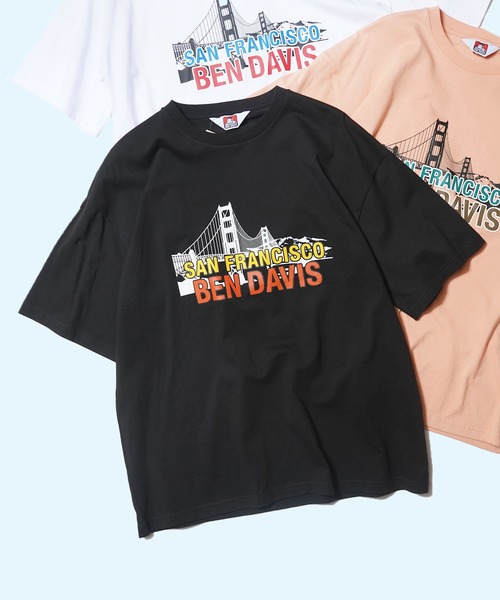 BEN DAVIS(ベンデイビス)の「【WEB限定】BEN DAVIS BRIDGE GRAPHIC TEE/ベンデイビス ブリッジデザインTシャツ リサイクルコットン混 ユニセックス(Tシャツ/カットソー・メンズ・サックスブルー/ホワイト/ピンク/ヘザーグレー/コーラル/ブラック・SMALL/LARGE/MEDIUM/X-LARGE)」の9枚目の写真