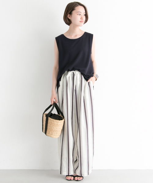 URBAN RESEARCH（アーバンリサーチ）の「UR TRベア裏毛ノースリーブプルオーバー（Tシャツ/カットソー・レディース・ネイビー/グレー・FREE）」の4枚目の写真