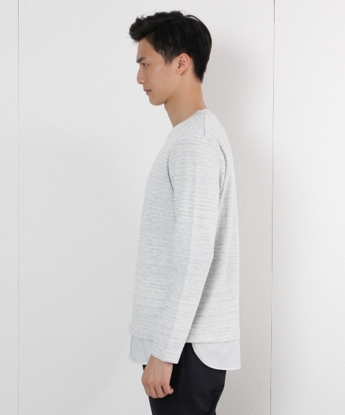 GLOBAL WORK（グローバルワーク）の「シャツレイヤード長袖T/725454（Tシャツ/カットソー・メンズ・ダークブラウン/ダークグレー/グレー/ネイビー・LARGE/SMALL/MEDIUM/X-LARGE）」の10枚目の写真