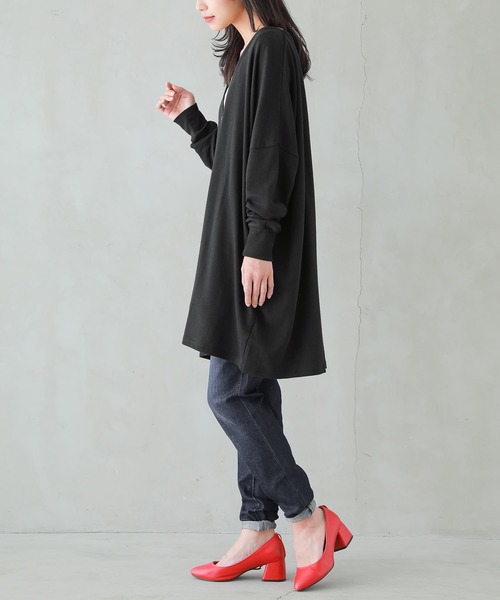 osharewalker（オシャレウォーカー）の「『スウェットジップカーディガン』（カーディガン/ボレロ・レディース・杢グレー/ネイビー/ブラック/カーキ/ブルー/チャコールグレー/モカ・FREE）」の12枚目の写真