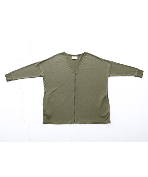 osharewalker（オシャレウォーカー）の「『スウェットジップカーディガン』（カーディガン/ボレロ・レディース・杢グレー/ネイビー/ブラック/カーキ/ブルー/チャコールグレー/モカ・FREE）」の16枚目の写真