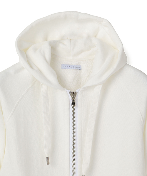 ESTNATION（エストネーション）の「ESTNATION 裏毛ジップアップパーカー（パーカー・メンズ・グレー/ブラック/ホワイト・SMALL/LARGE/MEDIUM）」の6枚目の写真