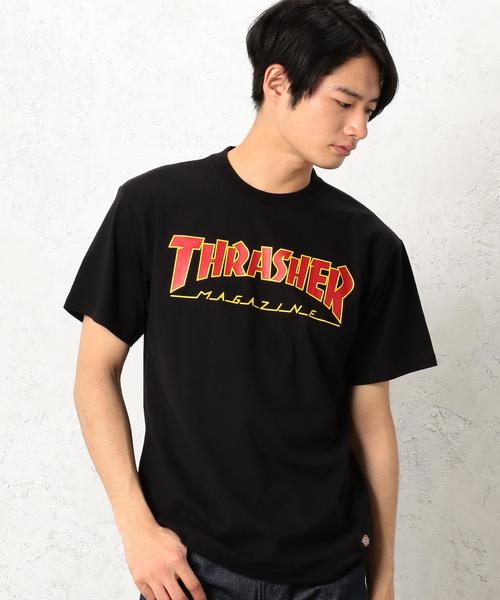 THRASHER（スラッシャー）の「■■■[ディッキーズ] SC Dickies *THRASHER LOGO Tシャツ ◆（Tシャツ/カットソー・メンズ・ホワイト/ブラック/レッド・LARGE/MEDIUM/SMALL）」の2枚目の写真