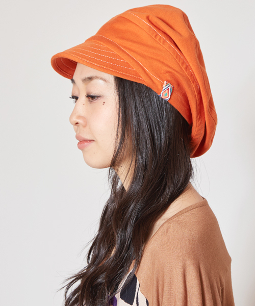 チャイハネ（チャイハネ）の「【チャイハネ】コットンワークキャップ（キャップ・レディース・グレー/グリーン/ホワイト/ネイビー/オレンジ・FREE）」の5枚目の写真