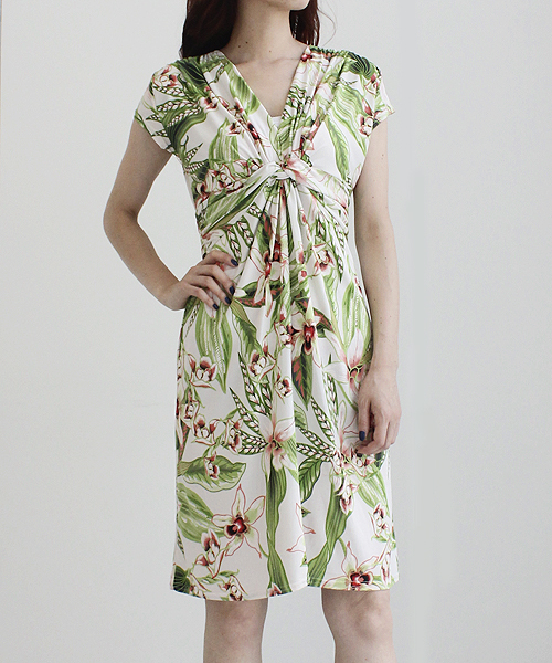 Desert Rose デザートローズ の 17sf Fifilles Paris フラワープリントドレープデザインワンピース ワンピース Wear