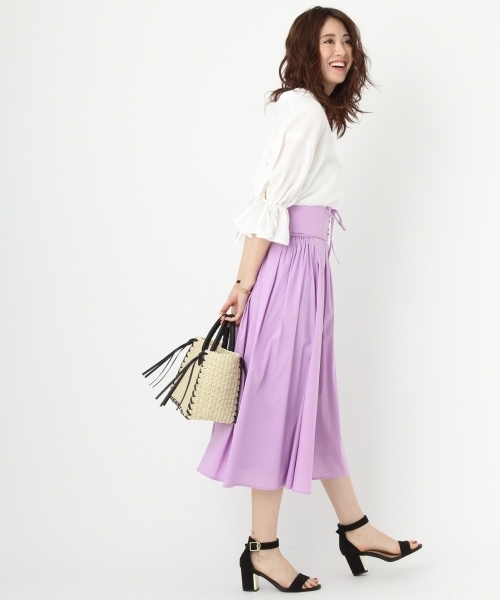 Andemiu(アンデミュウ)の「ドロストソデヌケエリブラウス762250(シャツ/ブラウス・レディース・オレンジ/オフホワイト/ブルー・FREE)」の10枚目の写真