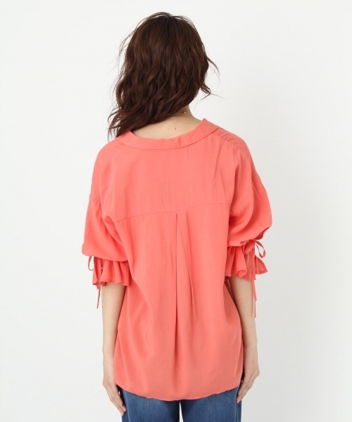 Andemiu(アンデミュウ)の「ドロストソデヌケエリブラウス762250(シャツ/ブラウス・レディース・オレンジ/オフホワイト/ブルー・FREE)」の14枚目の写真