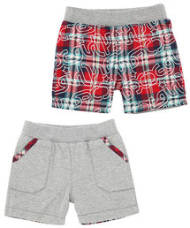 X-girl Stages | PLAID  REVERSIBLE  HALF  PANT (4T～6T)(その他パンツ)