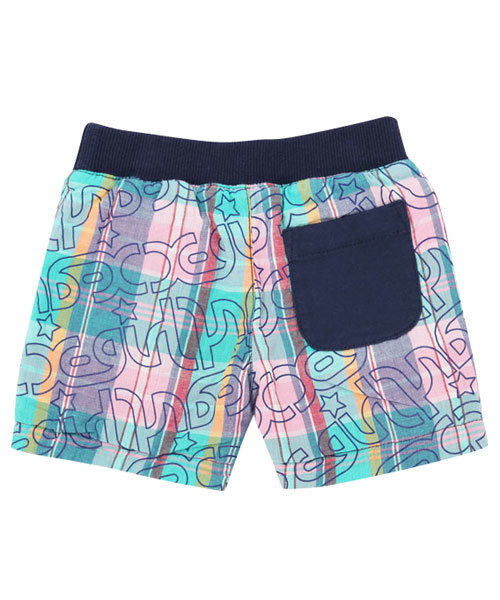 X-girl Stages（エックスガールステージス）の「PLAID  REVERSIBLE  HALF  PANT (4T～6T)（その他パンツ・キッズ・グリーン/レッド・4T/5T/6T）」の3枚目の写真