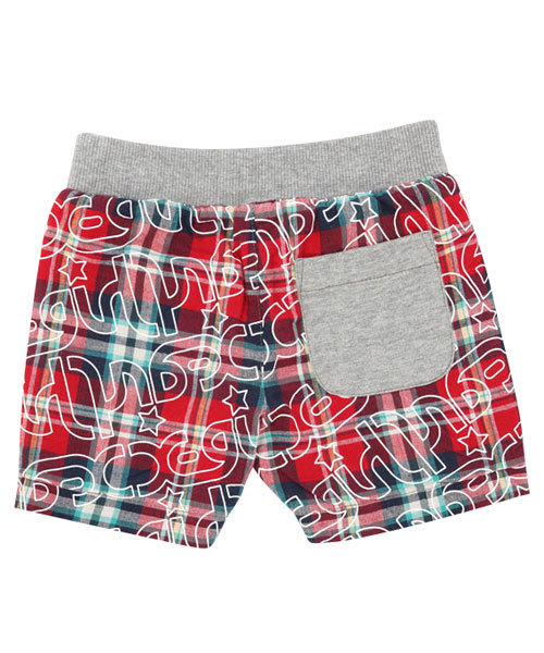 X-girl Stages（エックスガールステージス）の「PLAID  REVERSIBLE  HALF  PANT (4T～6T)（その他パンツ・キッズ・グリーン/レッド・4T/5T/6T）」の4枚目の写真