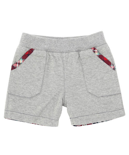 X-girl Stages（エックスガールステージス）の「PLAID  REVERSIBLE  HALF  PANT (4T～6T)（その他パンツ・キッズ・グリーン/レッド・4T/5T/6T）」の6枚目の写真