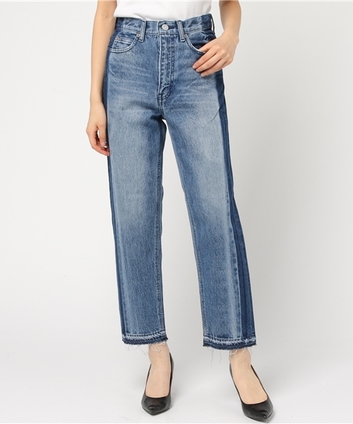 MOUSSY(マウジー)の「SIDE LINE TAPERED(デニムパンツ・レディース・ブルー・23inch/24inch/25inch/26inch/27inch)」の11枚目の写真