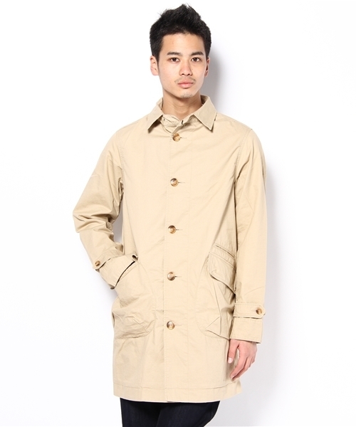 WEGO(ウィゴー)の「ハイカウントコットンステンカラーコート(ステンカラーコート・メンズ・ベージュ/ネイビー/オレンジ・MEDIUM/LARGE)」の2枚目の写真