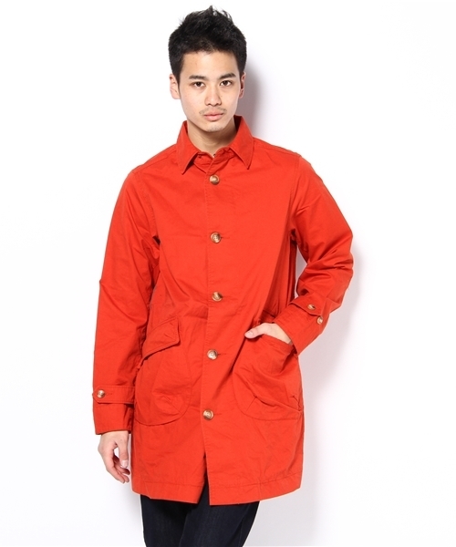 WEGO(ウィゴー)の「ハイカウントコットンステンカラーコート(ステンカラーコート・メンズ・ベージュ/ネイビー/オレンジ・MEDIUM/LARGE)」の3枚目の写真