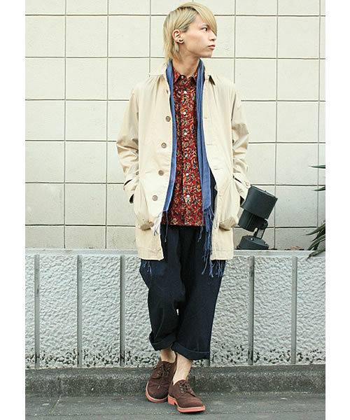 WEGO(ウィゴー)の「ハイカウントコットンステンカラーコート(ステンカラーコート・メンズ・ベージュ/ネイビー/オレンジ・MEDIUM/LARGE)」の11枚目の写真